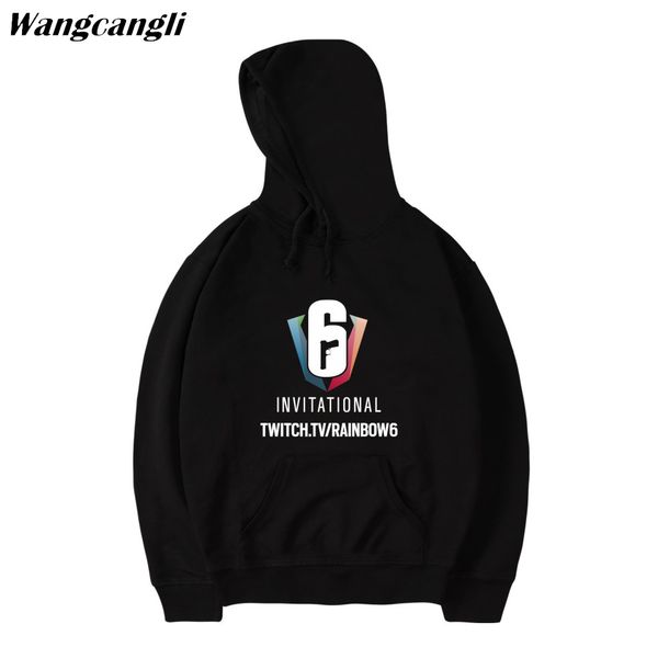 

2018 new rainbow six siege fashion pullovers for men/women bangton clothing sweatshirt harajuku plus large size wangcangli, Black