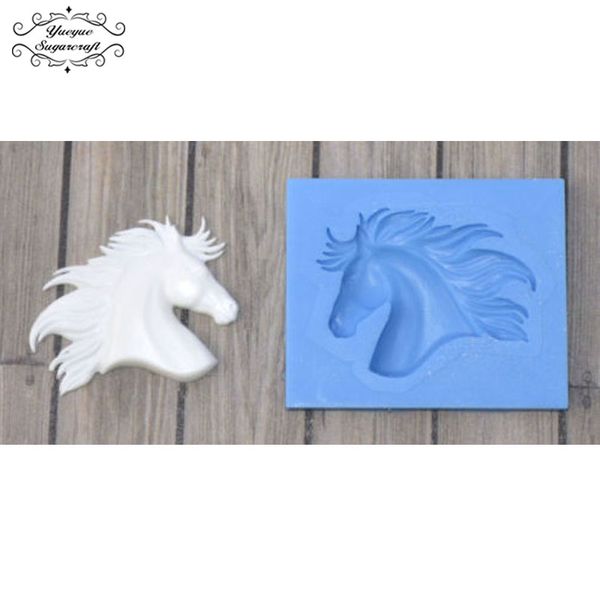 

yueyue sugarcraft horse head silicone mold fondant mold cake decorating tools chocolate gumpaste