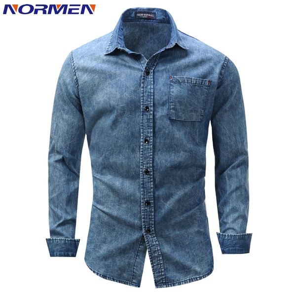 

normen men's fashion denim shirt full sleeve solid casual for man shirts streetwear eur size camisa social masculina, White;black