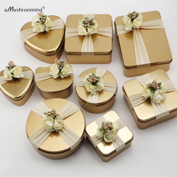 

100 pieces/lot) gold round square heart cat wedding party candy favor boxes birthday party gift boxes