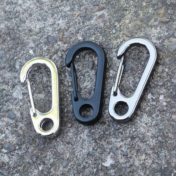 Lega D-Ring Moschettone Snap Clip Gancio Portachiavi Outdoor Viaggi Fibbia Portachiavi per Escursionismo Arrampicata Spedizione Gratuita QW6993