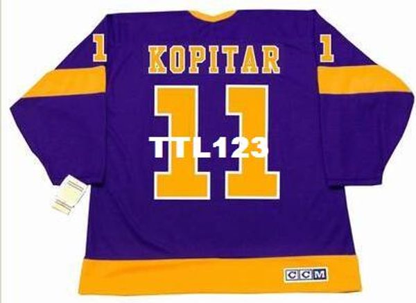 

мужчины #11 anze kopitar los angeles kings старинные главная хоккей джерси или обычай любое имя или номер ретро джерси, Black;red