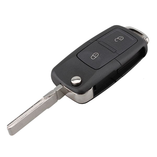 Car 433MHz ID48 Chips 2 BTN Remote Key Alarm Fob Flip Uncut for VW 1J0 959 753 A