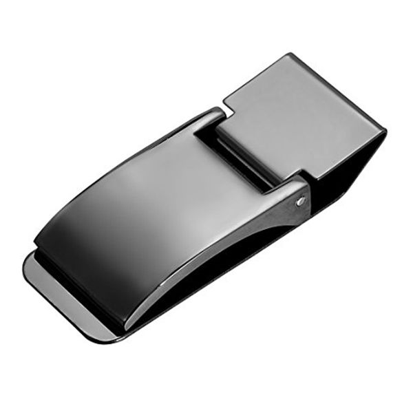 

whole salefashion boutique men's stainless steel pocket cash money clip wallet holder fitted design, Black