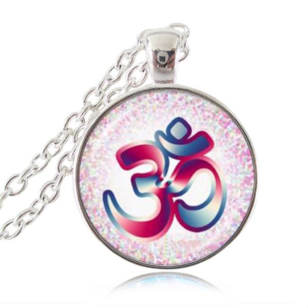 Acheter Om Aum Ohm Bouddha Collier Namaste Pendentif Yoga Bijoux Hindouisme Symbole Pendentif Méditation Hindu Pull Collier Pour Femmes Hommes