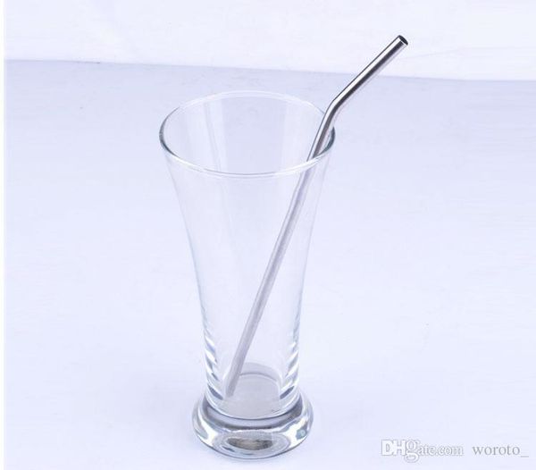 

6*215mm stainless steel drinking straws metal straw for party wedding bar tools barware