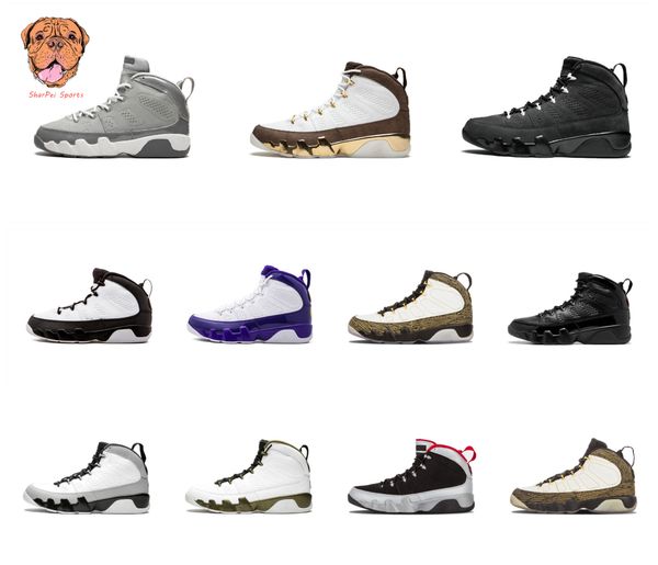 

[С коробкой] J9 9s Мужская баскетбольная обувь Bred LA Mop Melo Антрацитовый Черный Белый Th