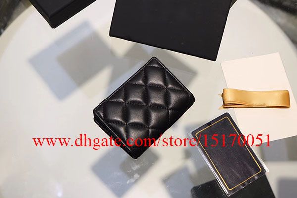 

новый маленький ягнята кожа женщины карты держатель икра короткий кошелек для леди 31517
