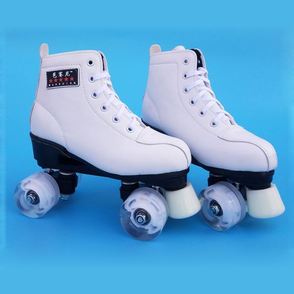 

new kids double roller skates figure skatingtwo line roller skate female patins adulto pu wheels or flashing wheel ib24