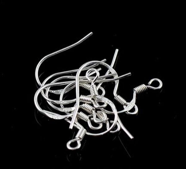 

mark 925 silver earring hooks earring ear hook diy jewellery findings diy earrings accessories 1000pcs=500 pairs size 18mm