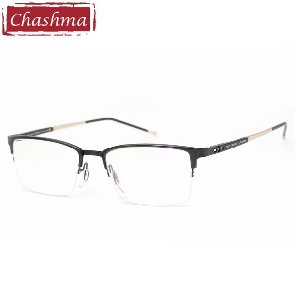

chashma brand designer quality frame fashion new style mens eyeglasses alloy half frame teens trend eye glasses frames for male, Silver