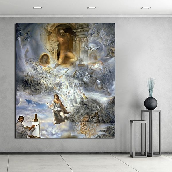 

jqhyart salvador dali abstract figure wall pictures for living room canvas art home decor modern no frame oil painting