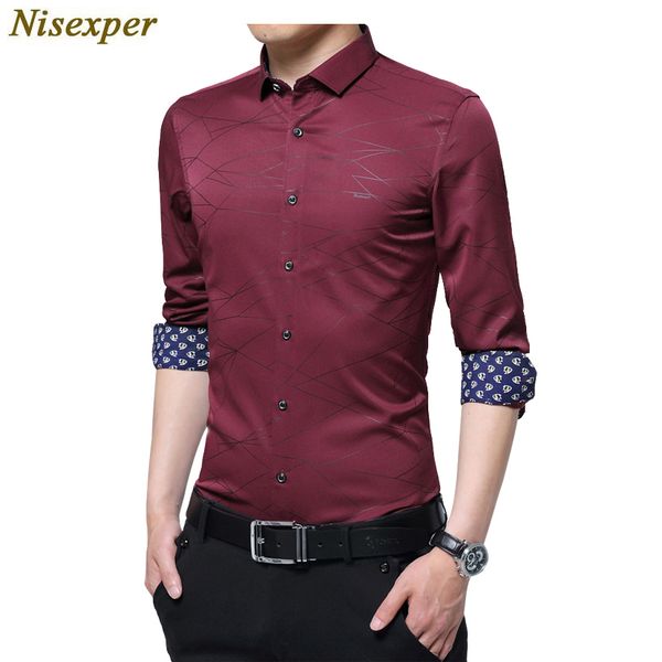 

new men dress shirt male social shirt fashion men's shirts casual long sleeve business plus size 5xl, White;black