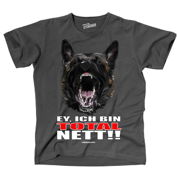 

twilda t-shirt hunde total nett malinois fun wilsigns siviwonder, White;black