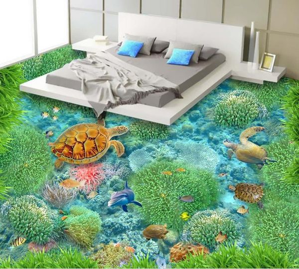

floor wallpaper for kids room underwater world 3d floor self adhesive wallpaper