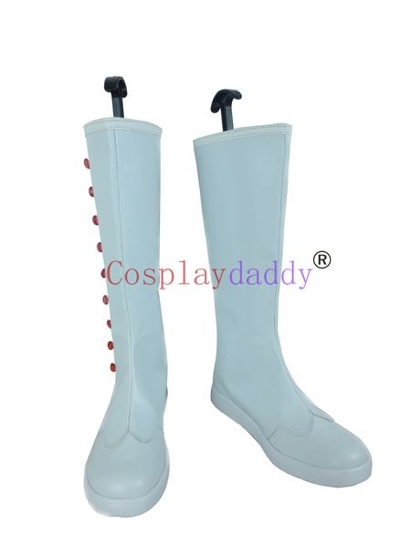 Mary Poppins White Adult Women Cosplay Scarpe Stivali X002