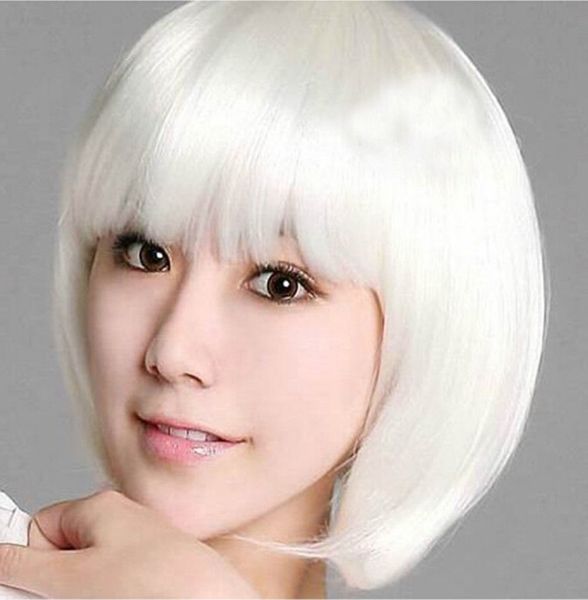 

women fashion short wigs straight cos party hair wigs, Black;brown