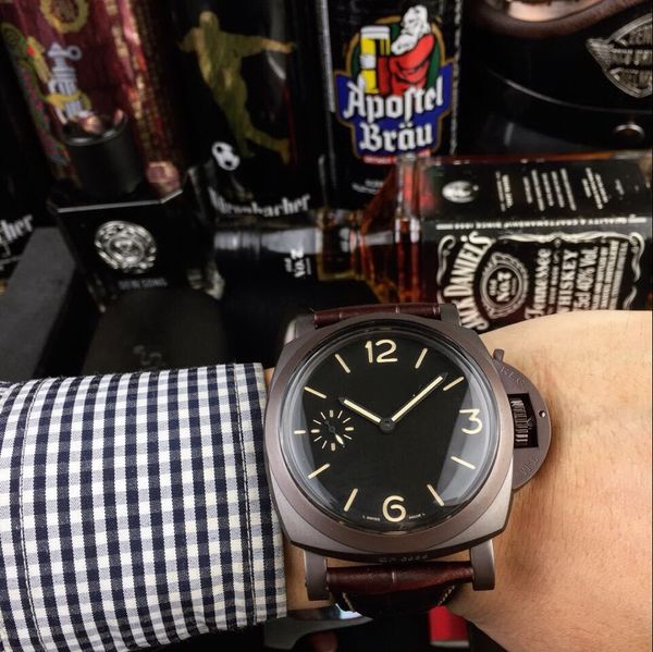 

2018 big BROWN 47mm case orologio automatic sport wholesale Montre de luxe fashion men watch bnd new Stainless steel mens watches