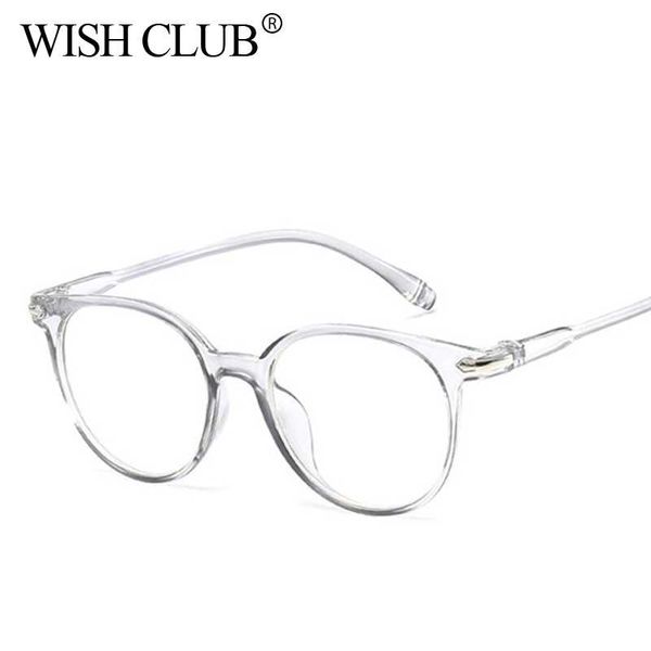 

wish club vintage round clear glasses women transparent lens glasses frame ladies optical eyeglasses frame men gift 2018, Silver