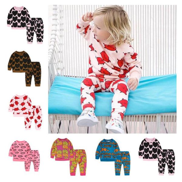 

children fashion clothing printing long-sleeved pullover pattern tracksuit selling new casual boys clothes set, White