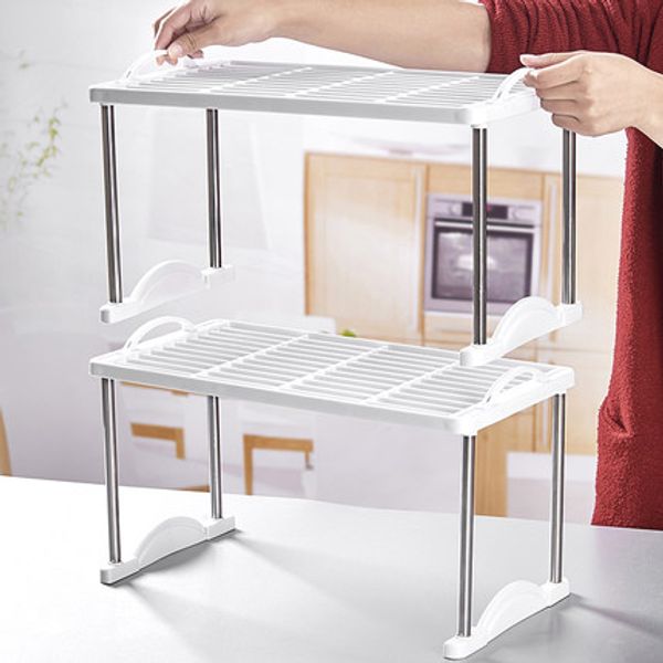2020 Ground Type Desktop Shelf Kitchen Sink Storage Plastic Office Desktop Shelf Kitchen Sink Storage