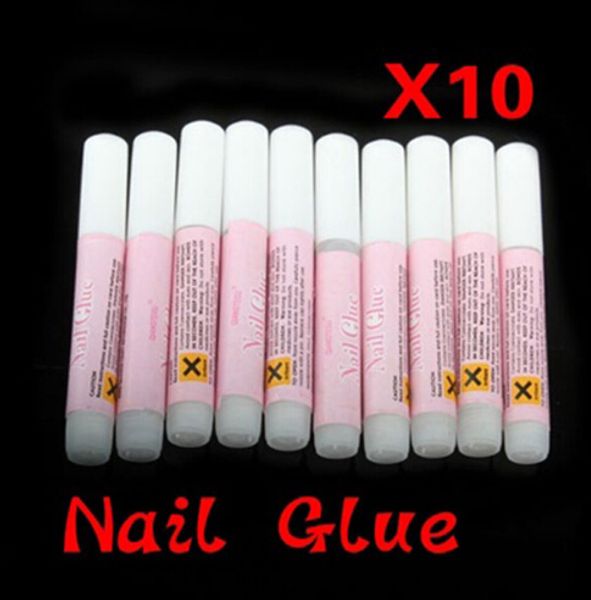 10pcs Mini Beauty Nail Colla False Art Decorare Suggerimenti Colla acrilica Accessori per unghie 2g Colla per unghie di alta qualità FM88