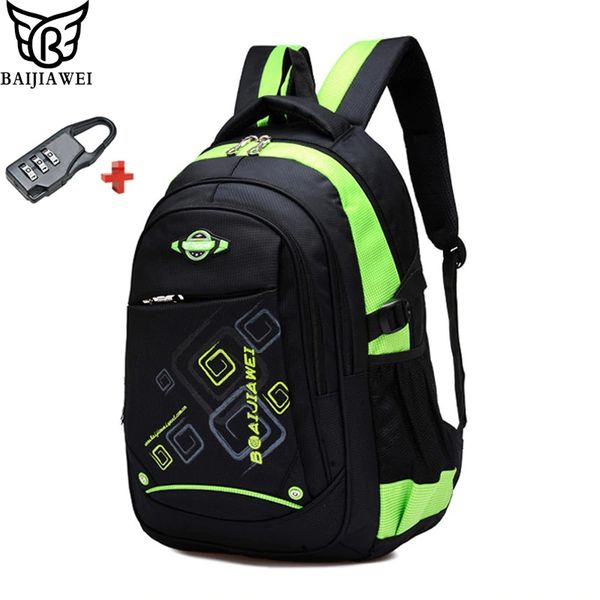 

baijiawei children school bags with lock teenager waterproof primary school backpacks for girls boys geometry bookbag