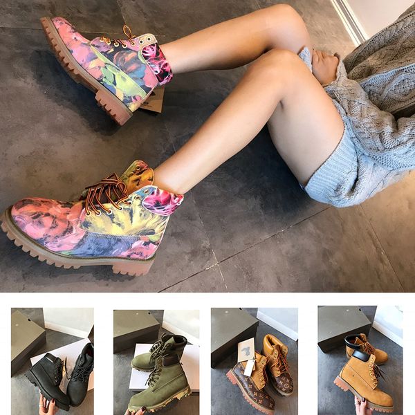 

2018 tbland wheat premium 6 inch leather boots waterproof luxury designer shoes mens womens shoes dress shoe size 35-45 with box, Black