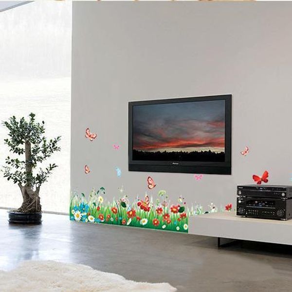 

butterfly grass flower diy removable art vinyl wall sticker decal mural home decor