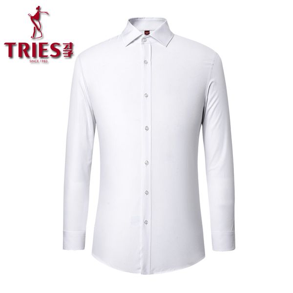 

tries 2018 new men's long sleeve dress shirt white shirt brand work shirts formal shirts men big size  l xl xxl xxxl4xl 5xl, White;black