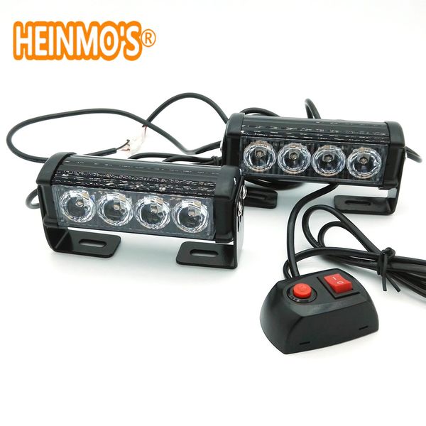 

2* 4 led aluminum alloy led flash lamp slitless stick lamp high power roof lights car truck strobe light