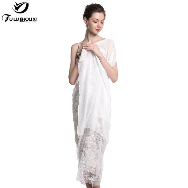 

grace breathable solid white foulard paisley floral lace cotton scarf modish sun-protective beach towel shawl big summer muffler