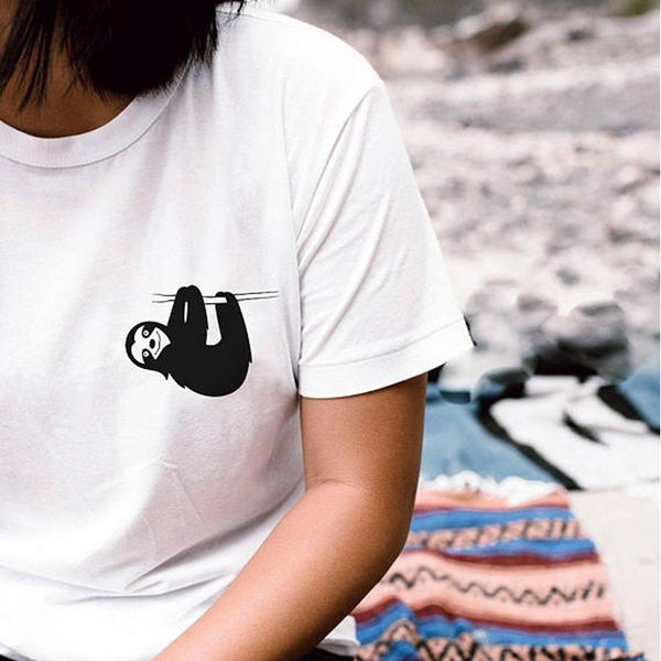 

sloth tee shirts for women funny sloth t shirts hipster graphic shirt tumblr outfits shirt for teen funny gifts present, White