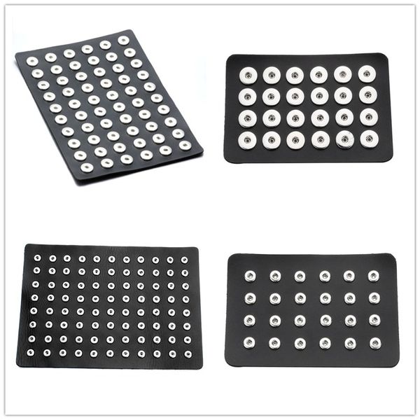 

noosa chunks snaps jewelry 12mm 18mm snap button display black pu leather snap display for 24 /60pcs jewelry display holde