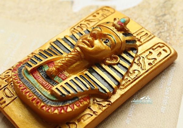 

egyptian pharaoh, egypt tourist travel souvenir 3d resin decorative refrigerator magnet craft gift