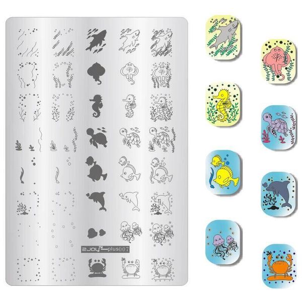 

new 9.5x14cm zjoy plus nail stamping plates nail stamp polish image art image konad print stamp stamping manicure template, White