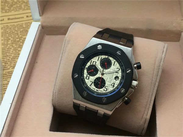 

роскошный бренд черный серебряный спортивные часы хронограф секундомер автоматические королевские часы offshore Limited Edition oak jame pam 1884 наручные часы