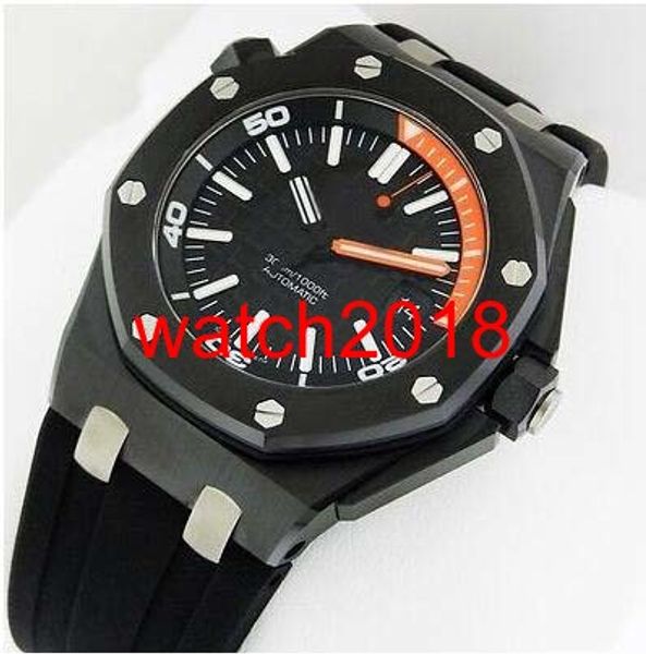 

luxury watches diver 15707 ce.oo.a002ca.01 black rubber strap automatic mens watch men watches men's watch quality, Slivery;brown