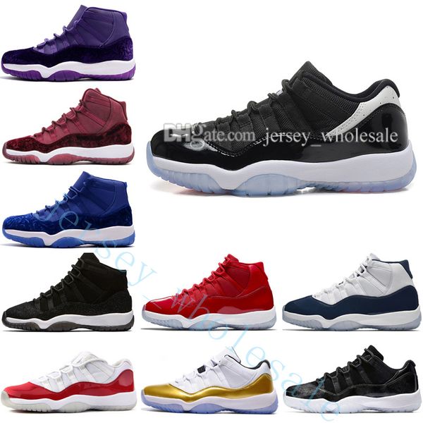 

11 low high velvet heiress night maroon men women basketball shoes black blue purple wine red 11s velvet heiress sports size us 5.5-13