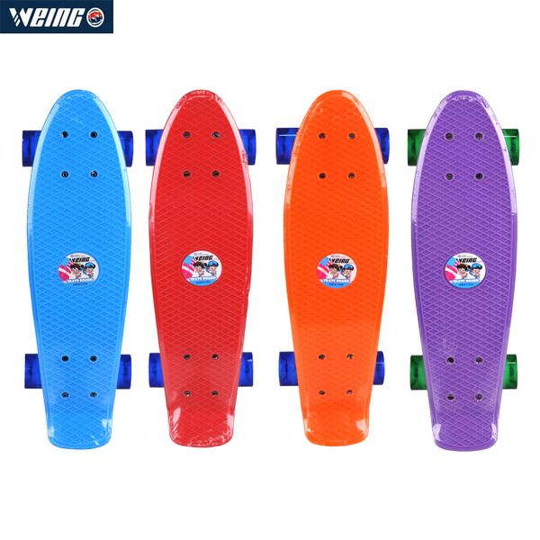 

weing 22inches mini fish skateboard fruit wheel longboard outdoor sports for children