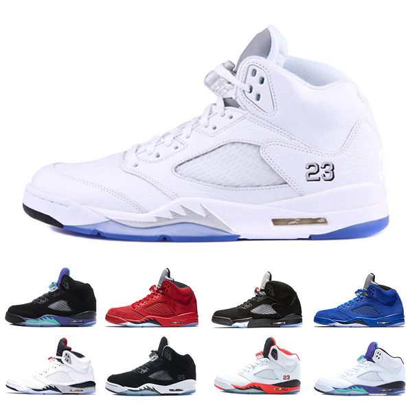 

Mens zapatos 5s Серебристый металлик Синяя замша Space Jam Синие замшевые баскетбольные кро