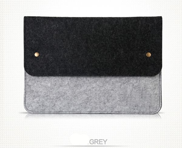 

button storage lapbag untuk 17 inch felt notebook computer bag case drop shipping can be customized adding logo