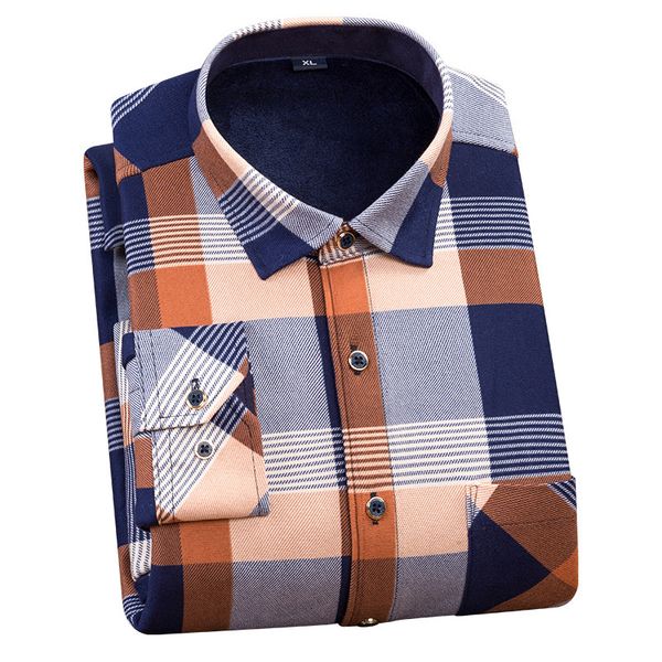 

fanfangxin/2017 men plus size 4xl winter super warm men plaid shirts wholesale dress shirts long sleeve casual shirt camisa, White;black