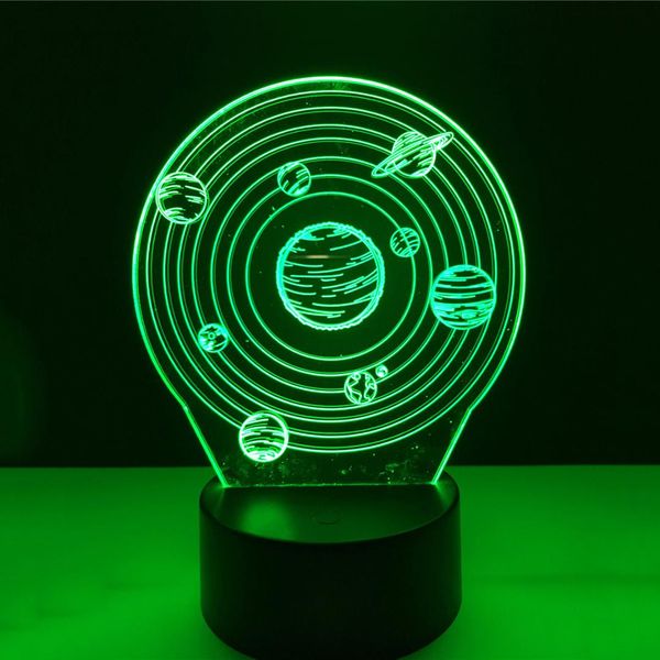 2019 3d Solar System Acrylic Led Planets Lamp 3d Baby Night Light Sleeping Lighting For Children Night Light Xmas New Years From Stylenew 2344