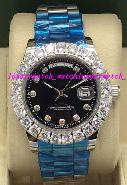 

Роскошные Часы 6 Стиль 41 ММ Большой Бриллиантовый Циферблат / рамка НОВЫЙ Браслет