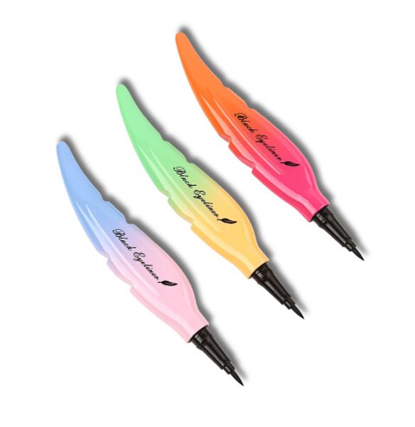 

wholesale new feather eye liner quick dry long-lasting eyeliner stamp waterproof eyeliner pencil cosmetic eye makeup stamp