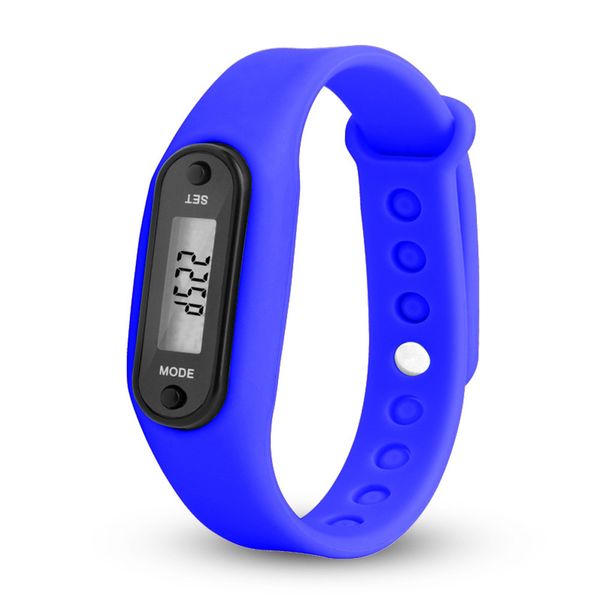 

run step watch bracelet pedometer calorie counter digital lcd walking distance sport watch heart rate monitor waterproof#gx7.11, Slivery;brown