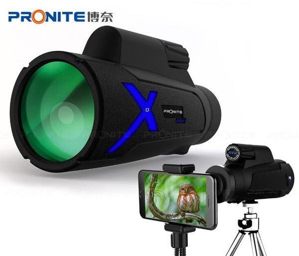monoculares Impermeables con Clip para tel/éfono y tr/ípode para tel/éfono Celular para observaci/ón de Aves Telescopio monocular de Alta Potencia