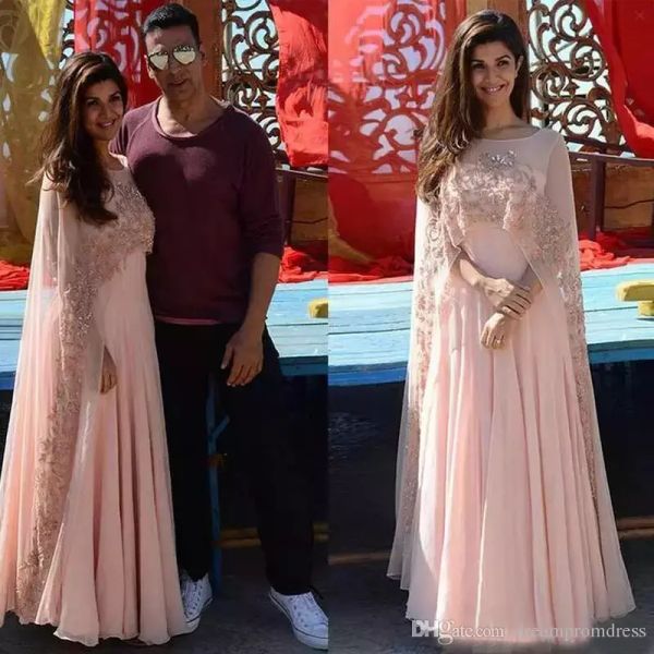 

pink formal evening dresses with wrap indian arabic kaftan lace appliques beads prom dresses chiffon floor length zipper back party gowns, Black;red