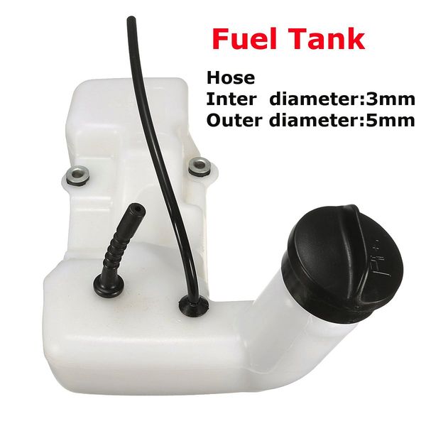 

fuel tank for lawn mower trimmer brush plastic fs120 fs200 fs250 with tube hose and cap white assembly for vertical shaft motor